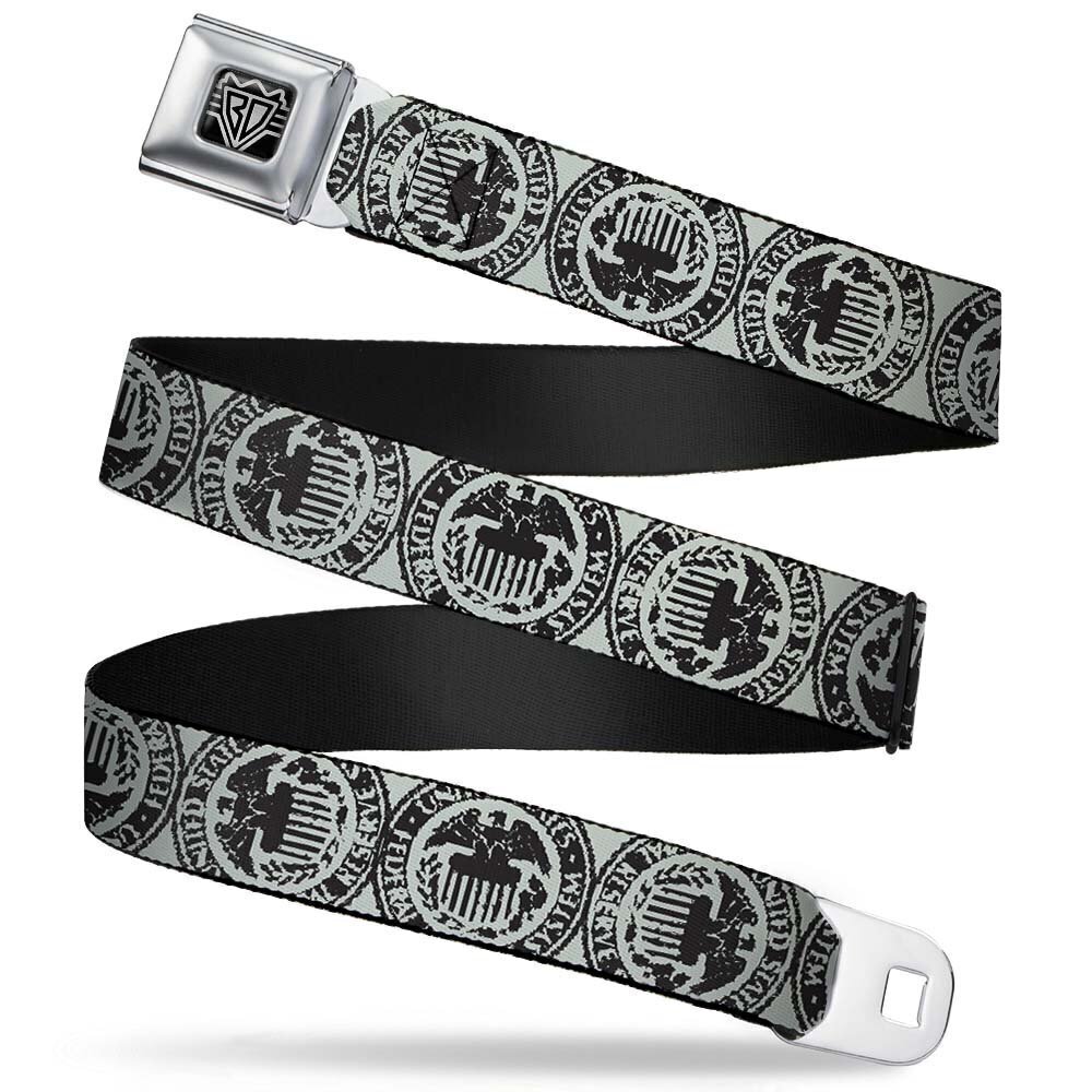 7317 Seatbelt Belt Americana Federal Reserve Seal Weathered Gray/Black